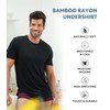 DAVID ARCHY Men's Undershirt Bamboo Rayon Moisture-Wicking T-Shirts Stretch Crewneck
