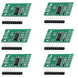 6PCS HX711 Load Cell Amplifier Module with 24-Bit Precision A/D Converter for Arduino/Raspberry Pi Dual-Channel Weighing Sensor Board Kit Compatible with Pressure Sensors