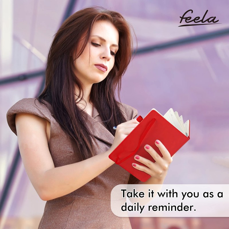 feela 3 Pack Notebooks Journals Bulk with 3 Black Pens,