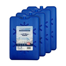 ArcticMax 200ml x4 Slim Freeze Boards BPA Free - Long-Lasting 10+ Hours Chill Time Ice Blocks, Portable Lightweight Insulated Reusable Fresh Food Drink Water Cooler Container – Summer BBQ and Outdoor