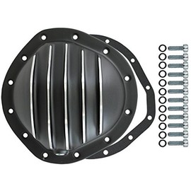 Pirate Mfg Differential Cover Rear, Black Aluminum Finned, Compatible with Chevy/GM 12 Bolt 8.75" RG