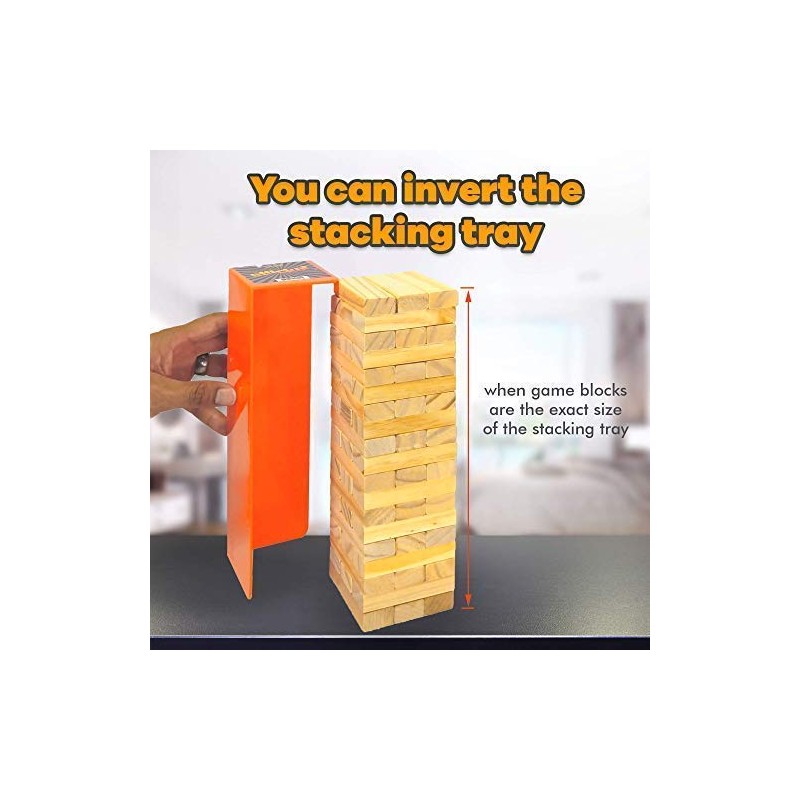 Hogar Wood Block Tower Stacking Tray Game Accessory Ages 6