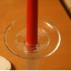 Biedermann & Sons Glass Bobeche Candle Rings with White Pattern, Set of 12