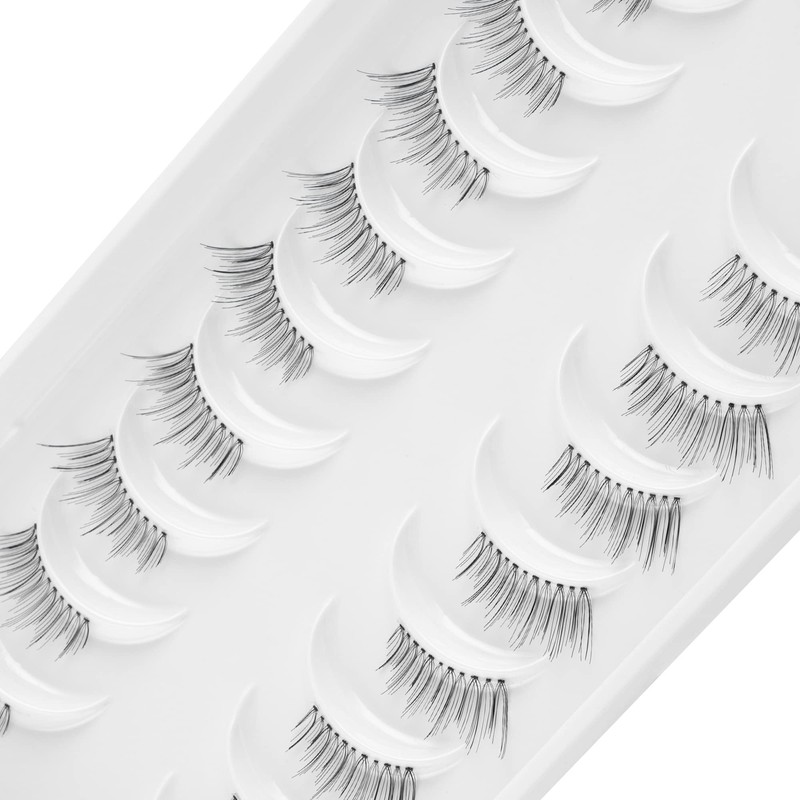 DYU1 Half False Eyelashes, 10 Pairs, Russian Strip Lashes, D/DD