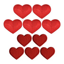 5 Pieces of Love Sequin Patches and 5 Pieces of Love Cloth Patches, Clothing Accessories, Embroidered Cloth Patches, Iron-On Embroidered Patches, Decorative Patches, Suitable for Clothes, Etc.