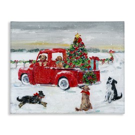 Stupell Industries Seasonal Truck with Dogs Canvas Wall Art, Design by Sally Swatland