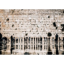 Loccor 9x6ft Fabric Western Wall Israel Backdrop Wailing Wall The Old City Jerusalem Old Stone Wall Background Jewish Praying Religious Backdrop Photo Shoot Studio Props