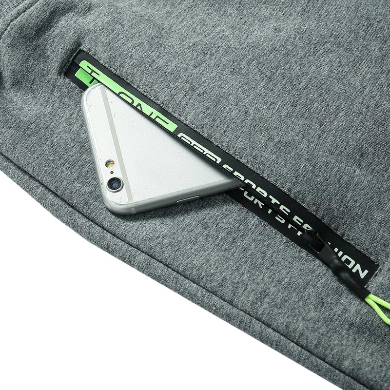 ZOXOZ Men's Summer Cotton Shorts with Zip Pockets - black,