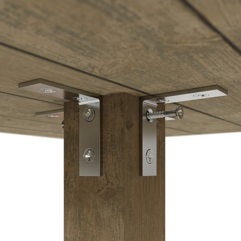 Angle Brackets - Zinc Plated Steel Corner Brackets for Wood,