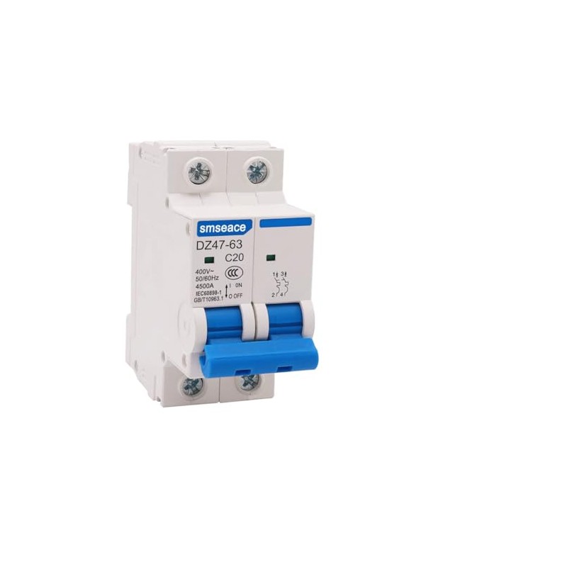 PRACTINET Pastilla Interruptor Termomagnético 20 Amper 2p VCA - Mini