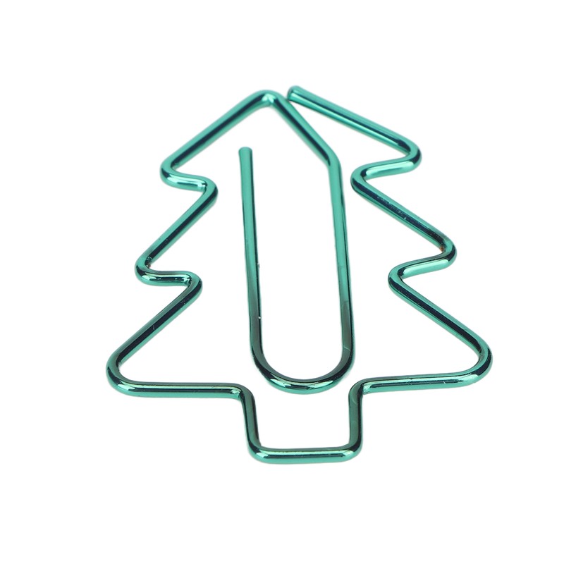 100Pcs Paper Clips Cute Unique Tree Shape Electroplating Process Lightweight