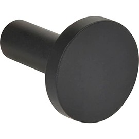 Technikteam Bodon Wall Coat Hook Diameter 30 mm - Wall Hook for Screwing - Round Steel Black Matt Powder Coated