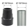 Qty: 2x 18/19mm 3/4" Heavy Duty Rubber Ferrules For Walking