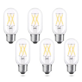 AIELIT T45/T14 LED Light Bulb Dimmable, 4W(40 Watt Equivalent), Bright White 4000K, Daylight E26 Base LED Tube Bulbs for Household Mason Jars Ceiling Fan Hanging Pendant Lamp Chandelier, 6-Pack
