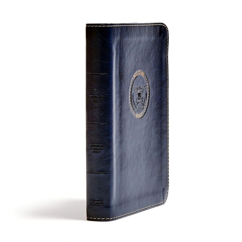 CSB Military Bible, Navy Blue LeatherTouch