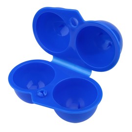 Alomejor 2 x Plastic Egg Holder Portable Egg Box Container for Hiking Outdoor Picnic Camping (Blue)