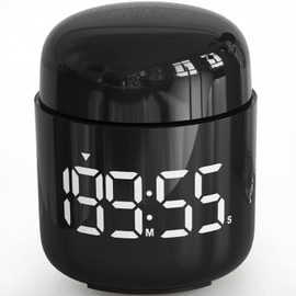 MeesMeek Digital Kitchen Timer,Countdown Countup Timer with Large LED Display Volume Adjustment,Timer for Cooking, Classroom Time for Kids and Teachers. (Black)