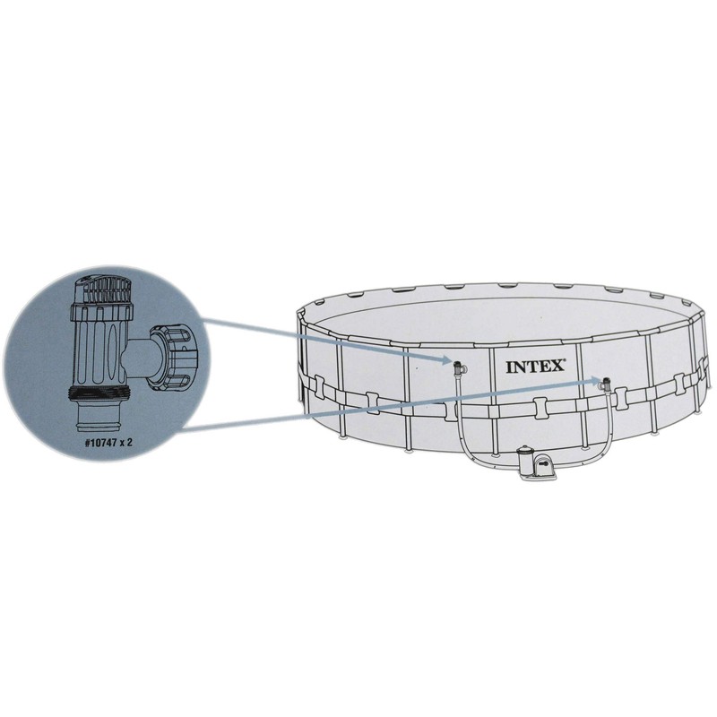 Intex Above Ground Plunger Valves with Gaskets & Nuts +