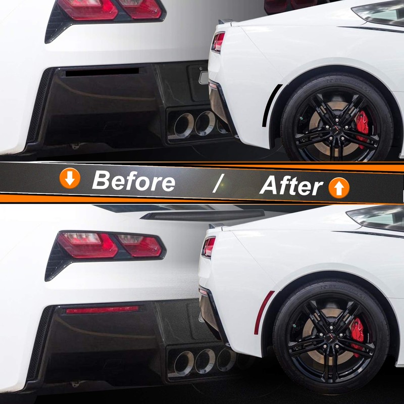 NDRUSH Blackout Side Marker Lights & Reflectors Vinyl Tint Film