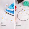 40Pcs Daisy Patches, 4 Sizes Daisy Flower Patches Iron on