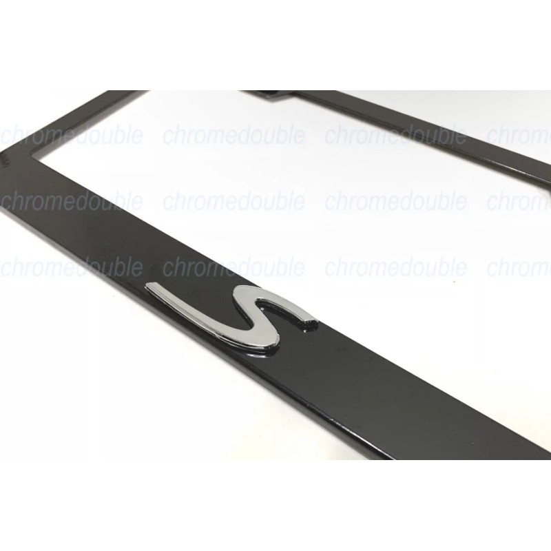 BLVD 1pc 3D S Emblem - BLACK Stainless Steel License