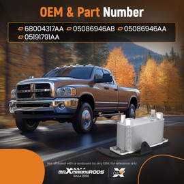 maXpeedingrods Transmission Torque Converter Oil Cooler for Dodge Ram 2500 3500 2003-2009 5.9L L6 Diesel Replaces 68004317AA