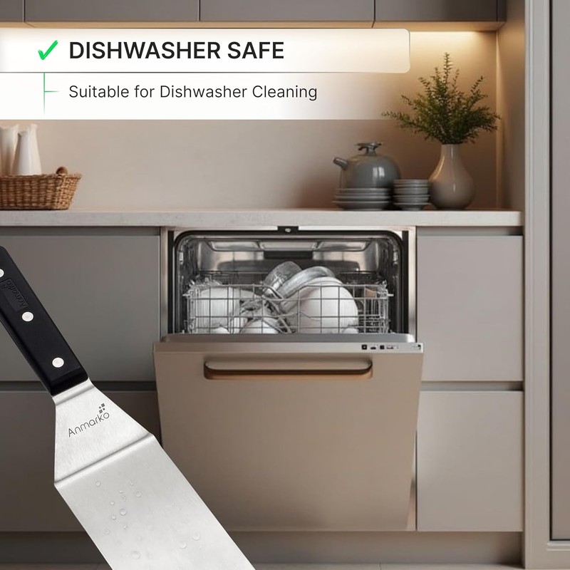 Stainless Steel Spatula Set - Heavy Duty Spatula and Scraper