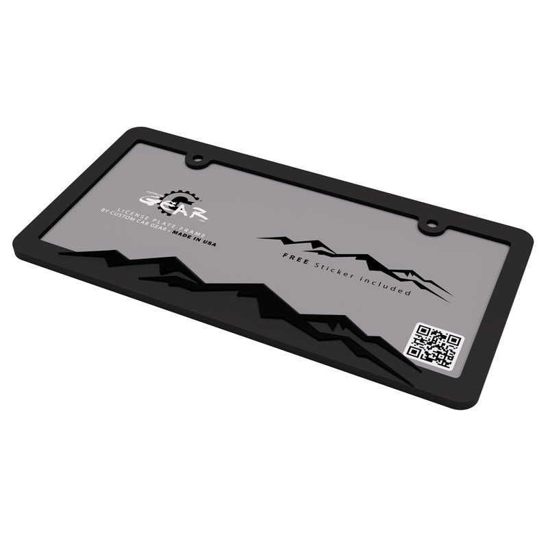 Mountain License Plate Frame Bracket Blackout Edition