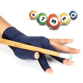 KKPLZZ Snooker Gloves Billiard Gloves Left Hand 3 Finger Billiard Pool Gloves Professional Stretchy Non-Slip Wear Resistant Pool Gloves Left