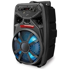 iLive Electronics Wireless Tailgate Party Speaker, LED Light Effects, Built-in Rechargeable Battery, Black (ISB380B)
