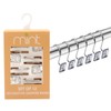 J&V TEXTILES Shower Curtain Hooks Rings, Rust Resistant Metal Double