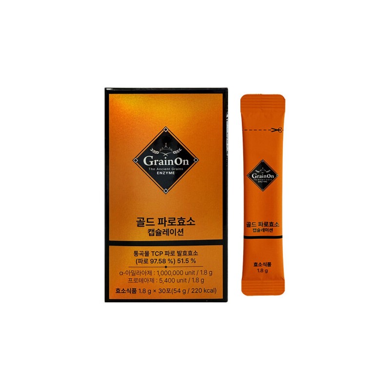 GrainOn 그레인온 골드 파로효소 캡슐레이션 1.8g x 30포 1개 /