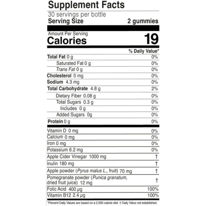 Nutriplus Gomitas de Vinagre de Sidra de Manzana, Suplemento Alimenticio,