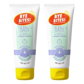 BYE BITES Crema Repelente de Mosquitos BABY Para Bebe - Duopack - 75 ml c/u - Hipoalergénica - Con Manzanilla