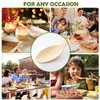 Bamboo Disposable Cutlery-Bamboo Spoons 100PK 6.7" for Travel Camping Utensils