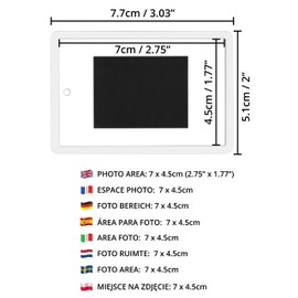 Kurtzy Blank Photo Frame Insert Fridge Magnets (20 Pack) - For Photos 7 x 4.5cm (2.75 x 1.77 inches) - Translucent Clear Acrylic Refrigerator Magnets for Small Photos - Gifts for Family & Friends