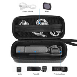 FotStdio Osmo Pocket 3 Carrying Case For DJI Omso Pocket 3 Case EVA Storage Bag Portable Mini Body Bag Action Camera Accessories
