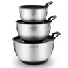 Rorence Stainless Steel Mixing Bowls: Stackable Mixing Bowl Set with