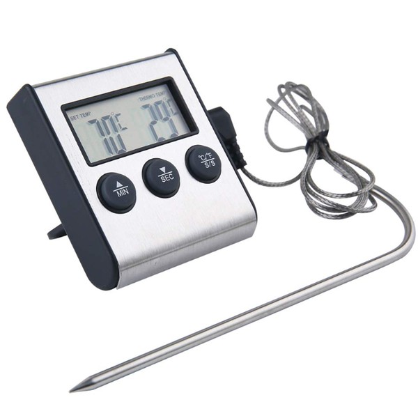 Meichoon Meat Thermometer for Cooking, Timer Probe, Food Thermometer, Grilling,