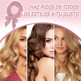 Rizos Sin Calor, Kit de Ondas Sin Calor Con Pinzas y Coletero, Rizador Natural de Onda Suave Sin Daños en el Que Puedes Dormir