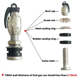 Fuel Gas Can Vent Caps，Fuel Gas Tank Vent Caps，Vent Plug Gas Jug Vent Caps，Metal Gas Can Replacement Vent Plug,Gas Can Replacement Vent Plug for Faster Flowing (Sliver1)
