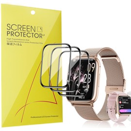 Lamshaw Compatible with Loekneue G93 1.83 Inch Smart Watch Screen Protector, 3D Full Coverage, HD Ultra Transparent.(3 Packs)