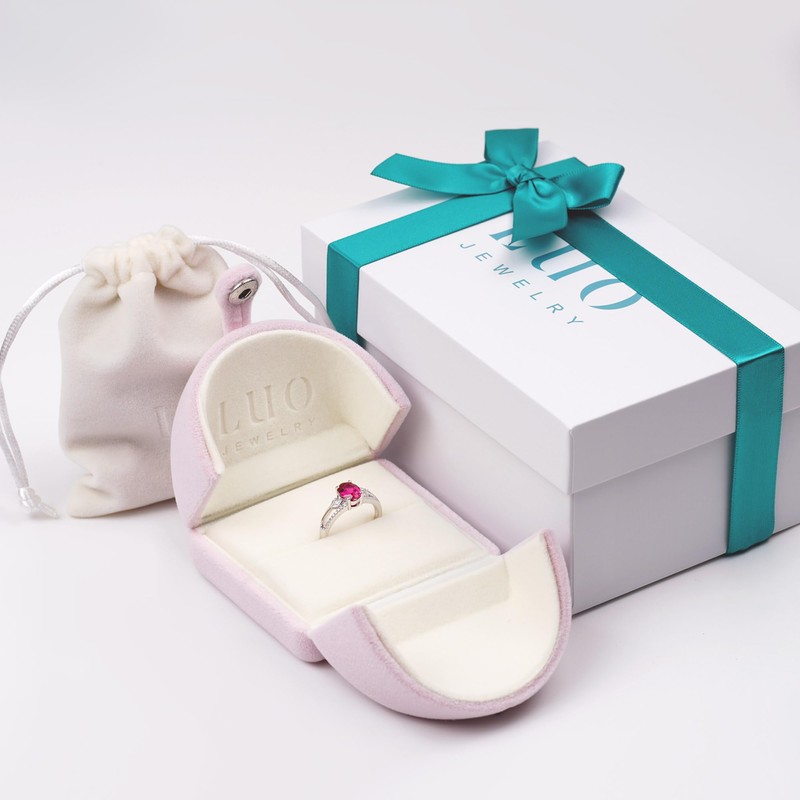 LuoJewelry LUO S925 Sterling Silver Oval Shaped 2.32 Carats Created