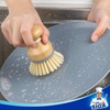 MR.SIGA Bamboo Palm Brush, Scrub Brush for Dish Pots Pans