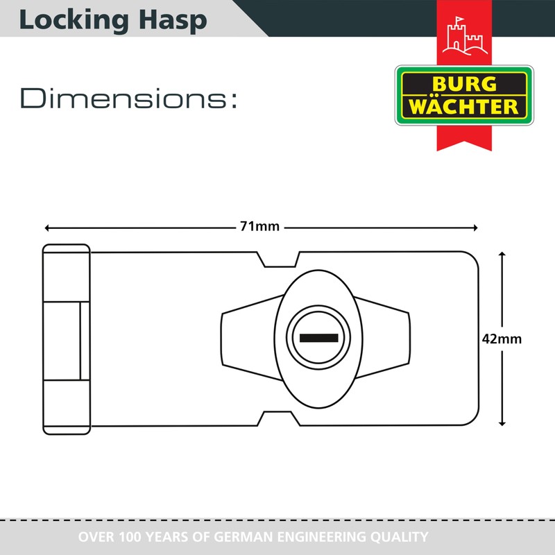Sterling LGH100 LGH Locking Hasp, Grey