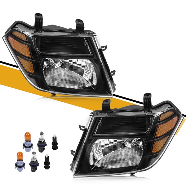 Headlights Assembly Compatible with Nissan Pathfinder 2008-2012 Head Lamps, Halogen
