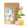 Fescha Organic Jasmine Green Tea Bags, Flower-scented Tea (50-count), Eco-Conscious