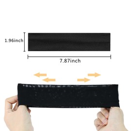 Buyongwant Headbands for Women Non Slip - 9PCS Stretchy Hair Bands, Elastic Sweat Hairbands for Workout Yoga Running (black)