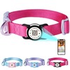 ThinkPet Airtag Holder Nylon Dog Collar with Smart ID QR