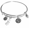 Initial Expandable Wire Bangle Bracelet, in The Popular Style (N)